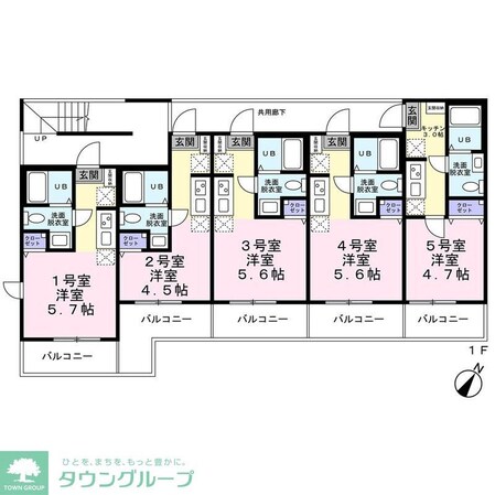 カーム登戸の物件間取画像